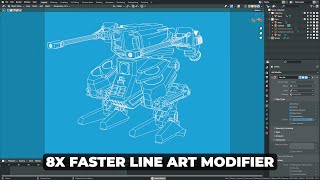 8x Faster Performance with Line Art Modifier  Blender 3D [upl. by Paresh]