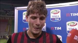 INTERVISTA NEL DOPO GARA A LOCATELLI MILAN VISIBILMENTE COMMOSSO [upl. by Mccall]