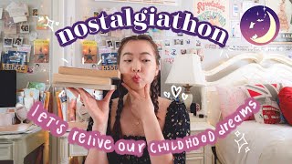 nostalgiathon announcement tbr amp giveaway 🌙 a tenday readathon [upl. by Aititel]