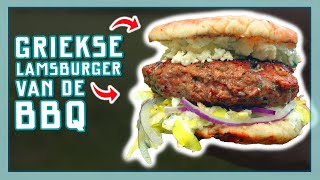 GRIEKSE BURGER MET LAM BUITEN KOKEN  EtenmetNick  How to [upl. by Enyleve]