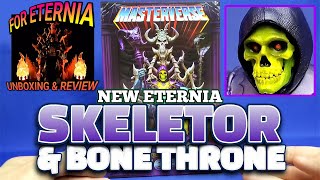 UNBOXING amp REVIEW Masterverse SKELETOR and BONE THRONE Masters of the Universe Figure amp Havoc Throne [upl. by Ymmit846]