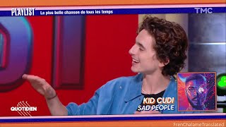 Timothée Chalamet speaks French with English subs on Quotidien with Denis Villeneuve [upl. by Rus918]