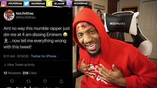 THIS MUMBLE RAPPER DM ME DISSING EMINEM Worst Mistake Ever [upl. by Crescint]