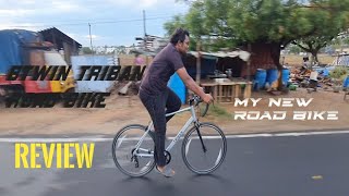 BTWIN TRIBAN ROAD BIKE REVIEW Cycle and Chai  My new Touring cycle🚲 [upl. by Nilhtac]