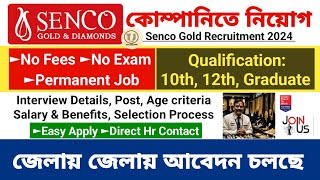 Senco Gold Job Vacancy 2024  Senco Gold Job Vacancy in Kolkata  Job Vacancy 2024  The jobs zone [upl. by Vail]