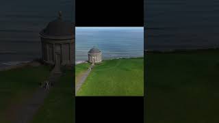 Flying around Mussenden Temple Amazing place djimini3 travel northernireland drone nature [upl. by Eadahs]