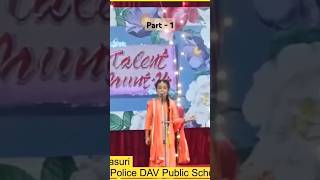 First Prize In Talent Hunt Music Vocal Jutti Kasuri  Tanveer Kaur  Police DAV Public School Jal [upl. by Ynes601]