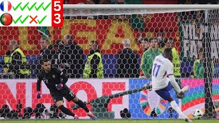 Portugal vs France PENALTY SHOOTOUT 35  EURO 2024 [upl. by Pandora]