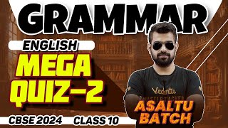 Grammar Mega Quiz 2  Class 10 English  CBSE 2024 🔥 Shimon Sir [upl. by Christen]