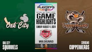 NBHL Carolina Tier 23 Playoffs Carolina Copperheads vs Oak City Squirrels Highlights 08042024 [upl. by Shyamal]