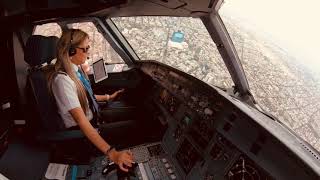 Airbus A320 Landing  Girl Pilot Landing in MEX 05R  3 minutes of aviation [upl. by Naryt773]