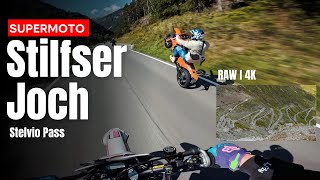 Silfser Joch  Stelvio Pass Supermoto RAW  4K [upl. by Dearr245]