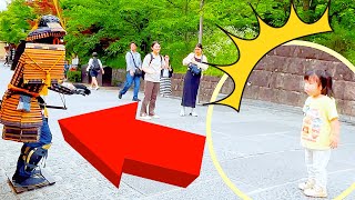 60 SAMURAI Mannequin Prank in Kyoto Japan  Japanese shogun prank for traveler at Kiyomizu Temple [upl. by Honorine324]