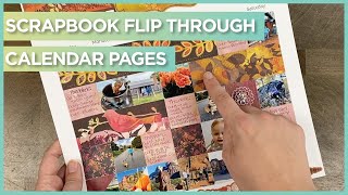 Scrapbook Flip Through  Calendar Page Ideas [upl. by Cychosz]