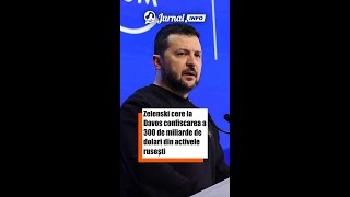 Zelenski cere la Davos confiscarea a 300 de miliarde de dolari din activele rusești [upl. by Lrigybab]