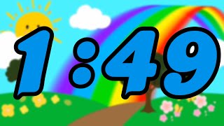 ⏰ Fun 1 Minute and 49 Second Countdown Timer for Kids – Learning amp Play Time 🎉🧸 [upl. by Sinnylg]