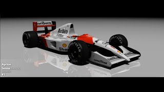 1991 Brazilian GP  Ayrton Sennas McLaren MP46 stuck in 6th gear challenge  Assetto Corsa [upl. by Wichern]