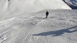 Most Difficult black Run in Auris  Skiing Alpe DHuez 2019 4k [upl. by Molini]