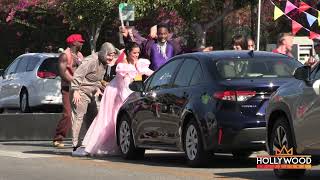 Camila Cabello amp James Corden filming Crosswalk the Musical with James Porter amp Idina Menzel [upl. by Florie360]