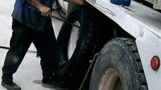 How to take a tire off a truck with out taking the rim off [upl. by Rayle435]