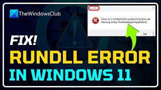 How to fix RunDll [upl. by Eiramoj]