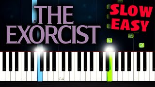 The Exorcist Theme  SLOW EASY Piano Tutorial by PlutaX [upl. by Sedberry]