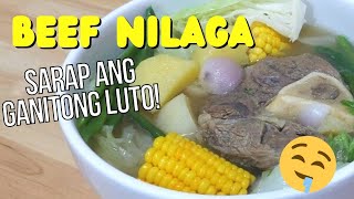 THE BEST NILAGANG BAKA RECIPE  BEEF SOUP  YUMMY BEEF NILAGA BULALO STYLE [upl. by Tnecniv]