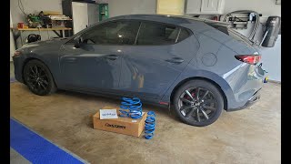 Corksport Springs on 2019 Mazda 3 GT Suspension install Lowered and it looks amazing [upl. by Goodman]