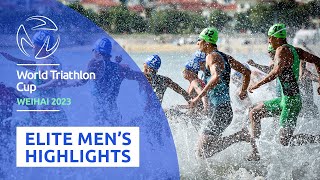 Highlights  2023 World Triathlon Cup Weihai Elite Men [upl. by Ariec]