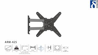 DELTACO Väggfäste för TVSkärm  ARM425 [upl. by Wye894]