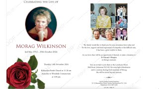 Funeral for Morag Wilkinson 14th Nov 2024 [upl. by Ecirtnahc752]