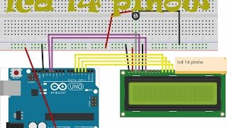 53Jak podpiąć do arduino wyświetlacz lcd 14 pinów [upl. by Haem]