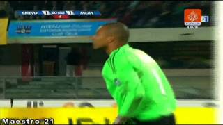 Dida Great Save  Vs Chievo  25102009 [upl. by Roeser]