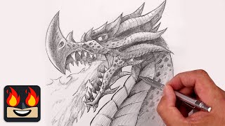 How To Draw a Dragon  Sketch Tutorial [upl. by Glialentn]