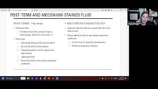 Exam 2 Mini Recording Postterm Labor and Meconiumstained Fluid [upl. by Lower34]