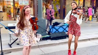 Karolina Protsenko amp Holly May Perform Dance Monkey In Santa Monica  Violin Cover [upl. by Agnesse]