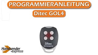 Wie programmiert man eine Fernbedienung Ditec GOL4 [upl. by Charin]