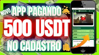 NOVO APP PAGANDO USDT POR TAREFAS SIMPLES MAIS COMISSÃO POR INDICAÇÃO [upl. by Diskson]