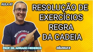 REGRA DA CADEIA PARA DERIVADAS PARCIAIS  EXERCÍCIOS RESOLVIDOS  CÁLCULO 2  AULA 47 [upl. by Silvia]