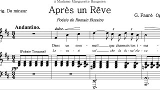 Après un Rêve B Minor Gabriel Fauré Piano Accompaniment [upl. by Acysej]