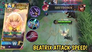 Build Beatrix Lifesteal Deras  Damage Sakit Build Attack Speed Overpower [upl. by Dupaix]