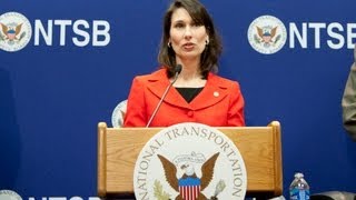 Chairman Deborah AP Hersman briefs the media on the JAL Boeing 787 battery fire investigation [upl. by Granoff]