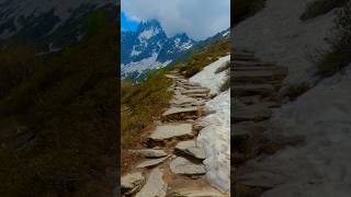 Hiking to Montenvers Mont Blanc Massif🏔️🌲❄️ hiking montblanc travel [upl. by Efal]