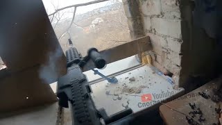 Ukrainian M240 Gunner Operations in Bakhmut [upl. by Dacia]