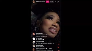 DymondsFlawless exposing her ex bf putting hands on her and almost did  IG LIVE 11724 [upl. by Rodavlas]