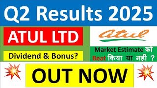 ATUL LTD Q2 results 2025  ATUL LTD results today  ATUL LTD Share News  ATUL LTD Share latest news [upl. by Naimerej]