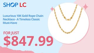 10K Yellow Gold 4mm Rope Chain Necklace 22 Inches [upl. by Abott563]