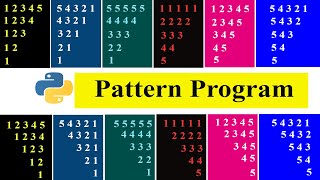 Number Pattern  Part 3  Python Pattern Programs [upl. by Bergin484]