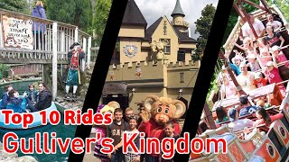 Top 10 rides at Gullivers Kingdom  2021 [upl. by Goddord]