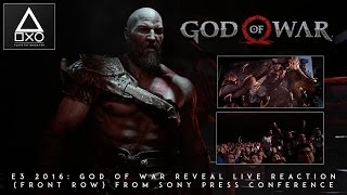 E3 2016 God of War Reveal Live Reaction Front Row From Sony Press Conference [upl. by Jannelle]